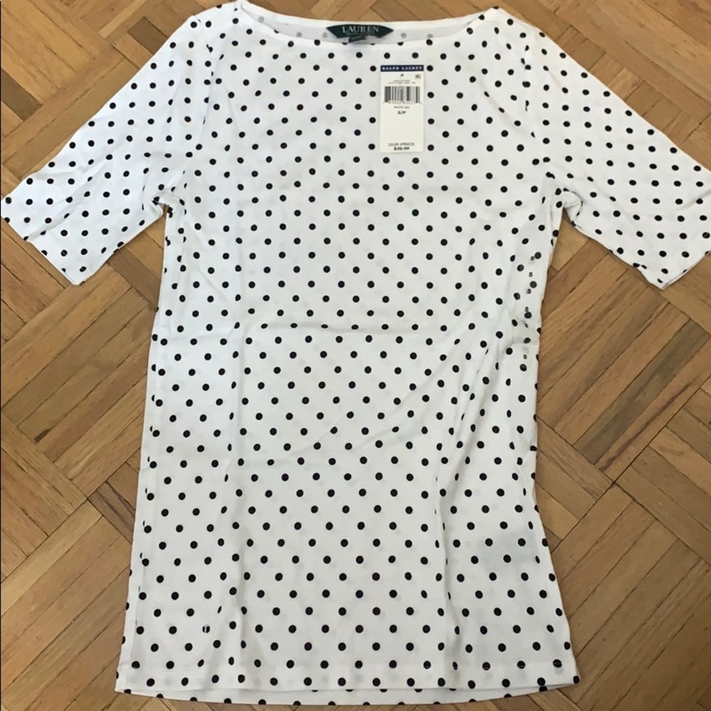 NWT Ralph Lauren small polka dot tshirt